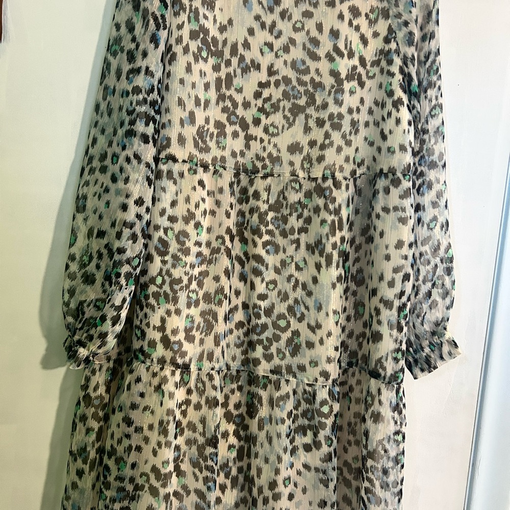 Leopard Print Long Sleeve Dress